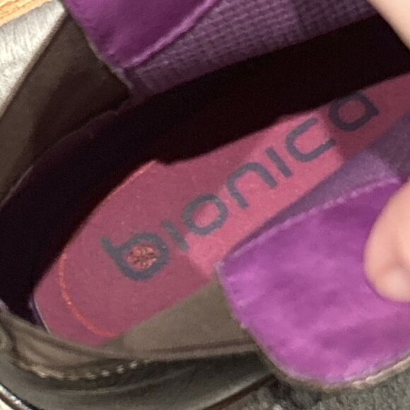 Bionica Gilford Shoes Womens 11 Dark Brown Leather Comfort Wedge Ankle Bootie - Picture 7 of 7